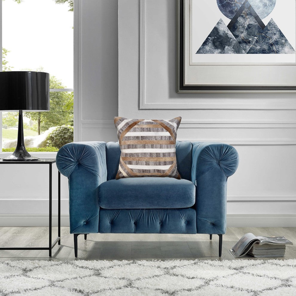 Textured Faux Fur Natural Throw Pillow