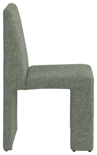 Benson Upholstered Dining Chair, Green, Linen Texured Fabric