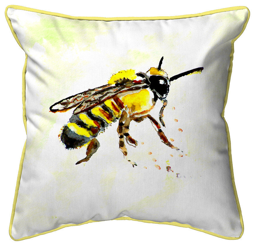 Betsy Drake Bee Extra Large Zippered Pillow 22x22
