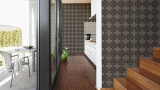 Mosaic Textured Wallpaper Featuring Star Shaped Tile, 374213