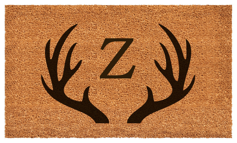 Calloway Mills Antler Monogram Doormat, 36"x72", Letter Z
