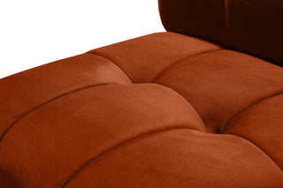Limitless Velvet Upholstered 15-Piece Modular Sectional, Cognac