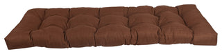 55"X19" Tufted Solid Outdoor Spun Polyester Loveseat Cushion, Cocoa