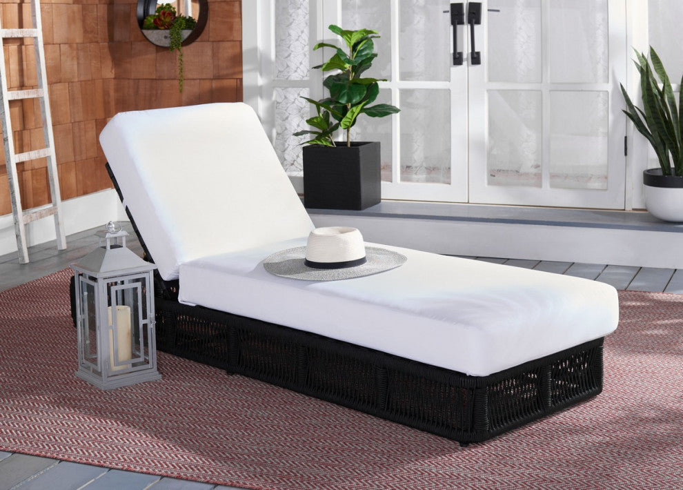 Safavieh Outdoor Gillian Sunlounger White / Black