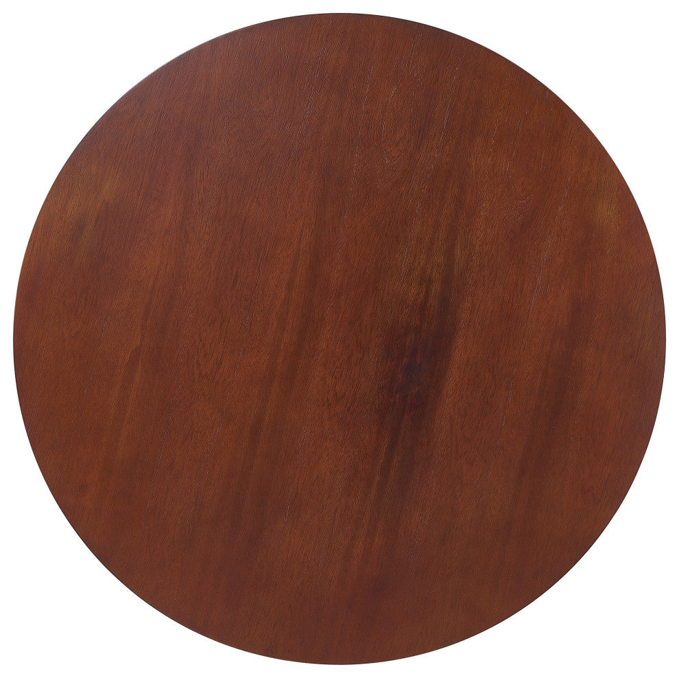 Pike Contemporary Bar Table In Auburn Bay Finish And Sedona Wood Top