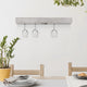 American Art Decor Wooden Wall-Mounted Floating Wine Glass Shelf