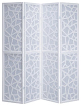 Giyano White 4 Panel Screen Room Divider
