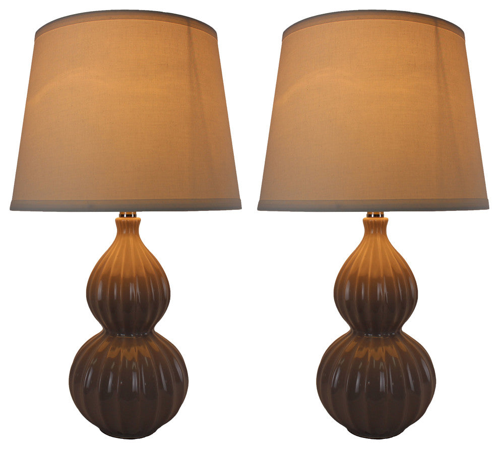 Urbanest Aiden Table Lamps, Set of 2, Taupe