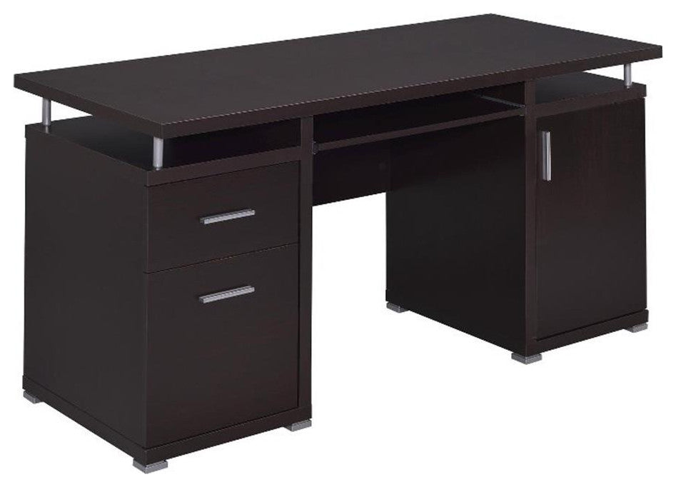 Coaster Tracy Contemporary 2-drawer Wood Computer Desk Cappuccino