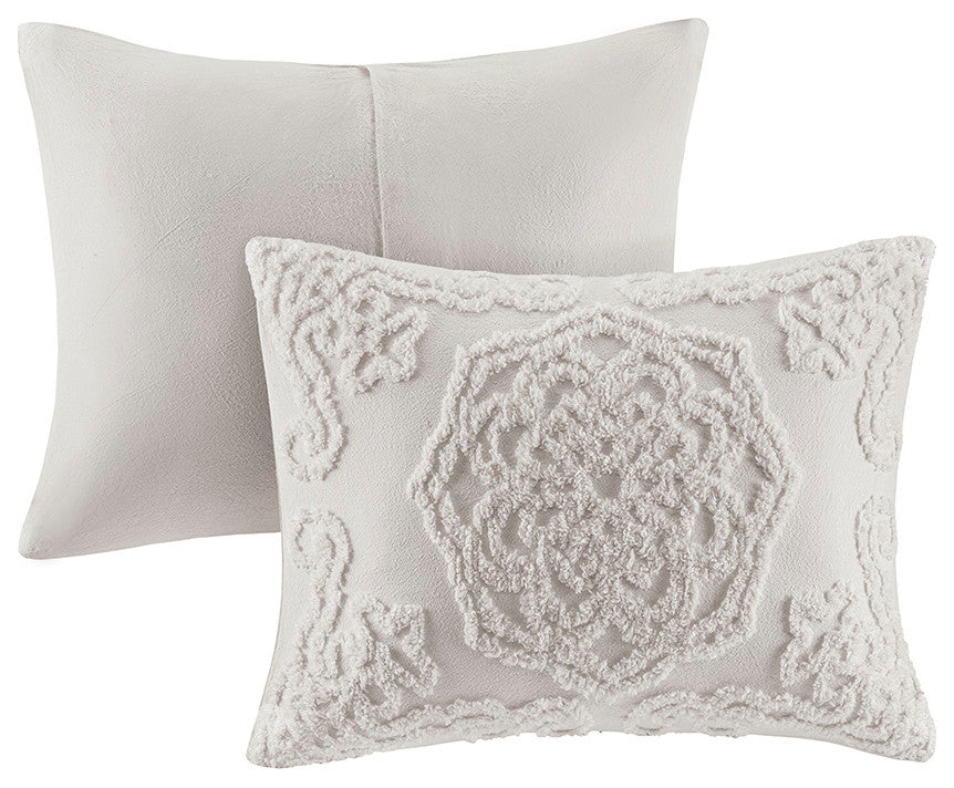 Madison Park Laetitia 3-Piece Tufted Cotton Chenille Medallion Comforter Set