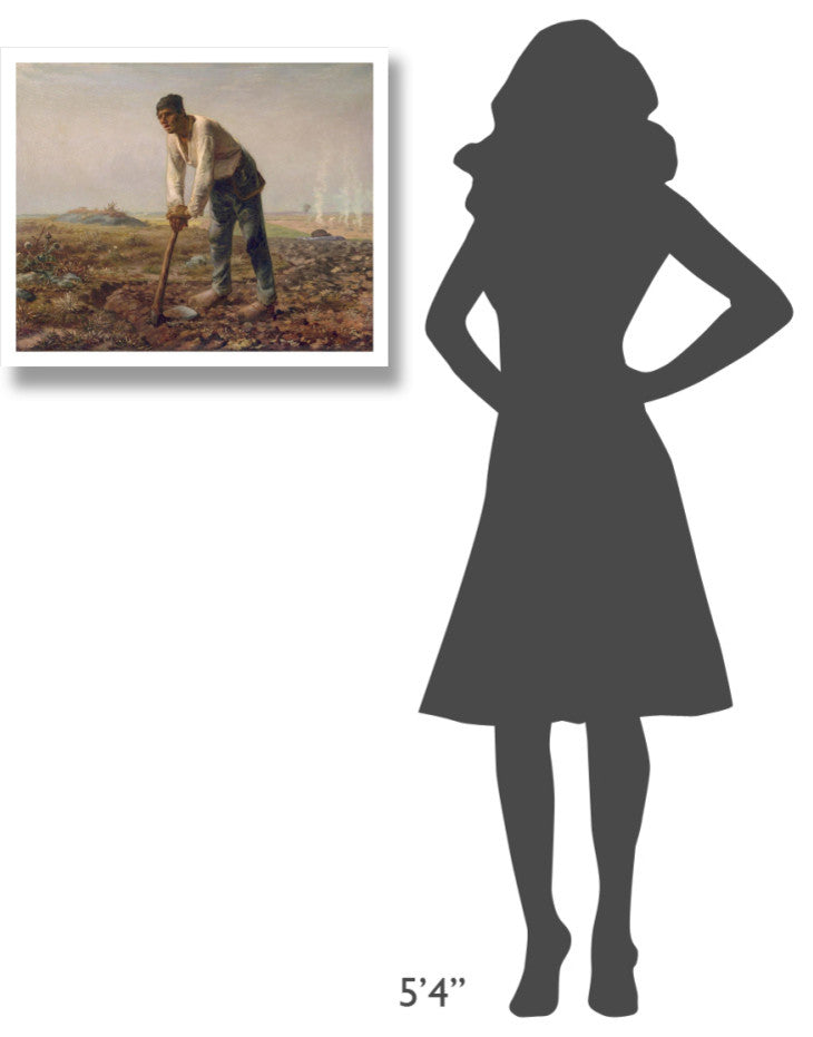 "Man with a Hoe" Digital Paper Print by Jean-Francois Millet, 26"x22"