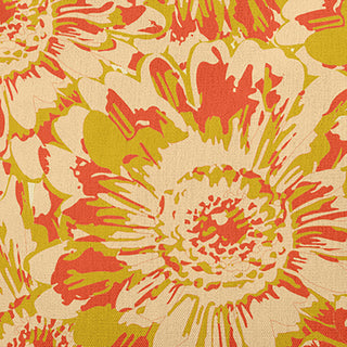 Big Flowers Decorative Throw Pillow, Mustard, 16"x16"