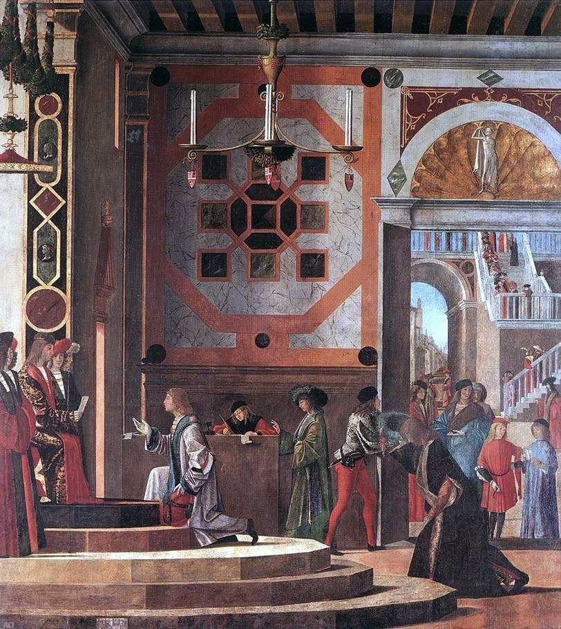 Vittore Carpaccio The Ambassadors Depart, 20"x25" Wall Decal