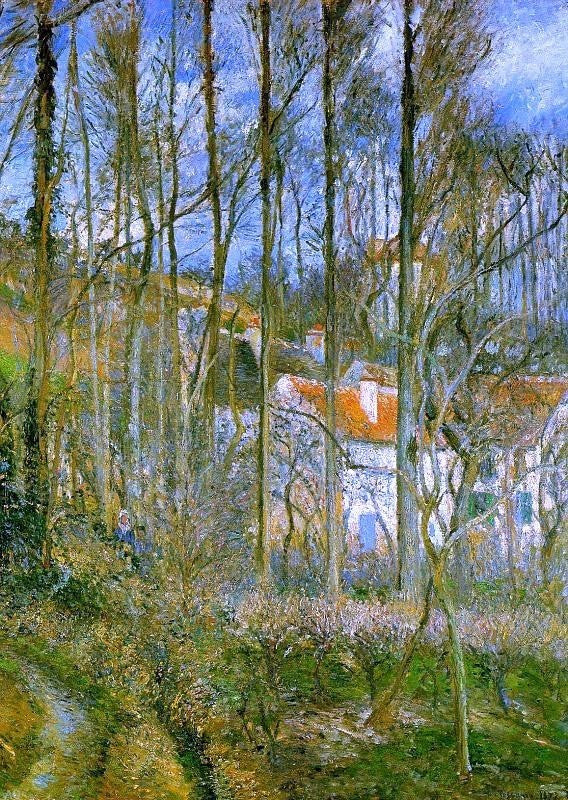 Camille Pissarro La Cote des Boeufs  the Hermitage Gallery Wrapped Canvas Print