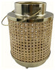18.5" Large Metal Hurricane Candle Holder, Cane