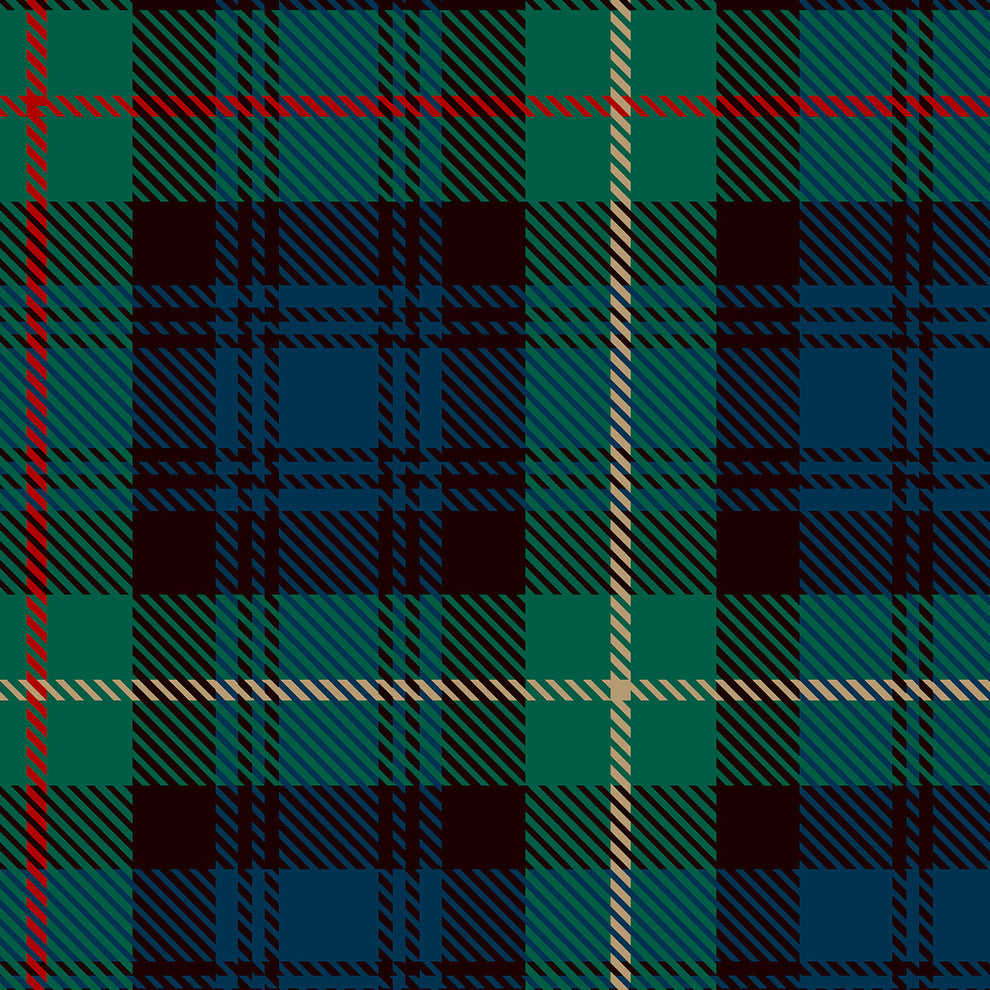 Tartan Plaid 19" Navy Blue Holiday Print Napkin, Set of 4