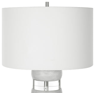 Uttermost Band Together Crystal & Wood Table Lamp