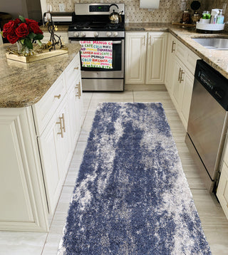 Noori Rug Shag Ridley Blue/Grey Runner
