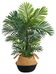 40" Areca Artificial Palm Tree in Boho Chic Black Woven Planter UV Resistant