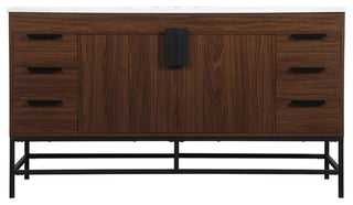 Home Living 22" Modern Walnut-Light Bathroom Vanity