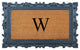 Carson Black/Beige Rubber And Coir 24"x36", Monogrammed Doormat, W