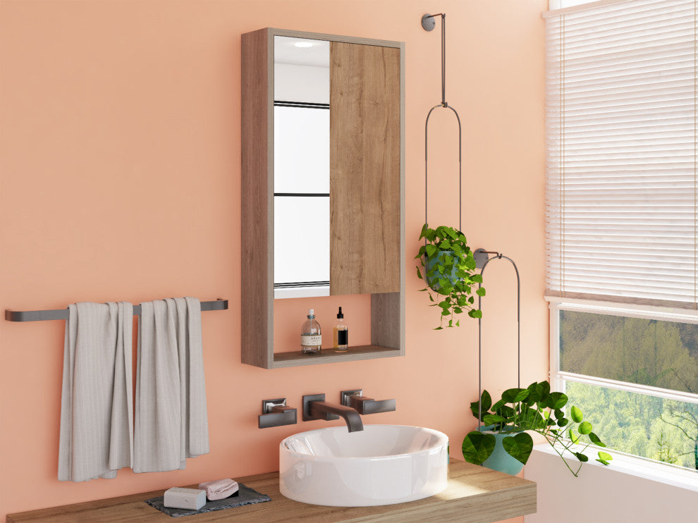 DEPOT E-SHOP Palermo Medicine Cabinet, Light Gray