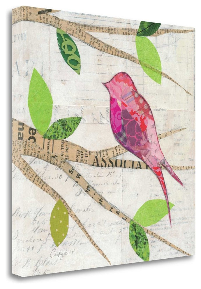 "Birds In Spring IV Square" By Courtney Prahl, Giclee on Gallery Wrap Canvas