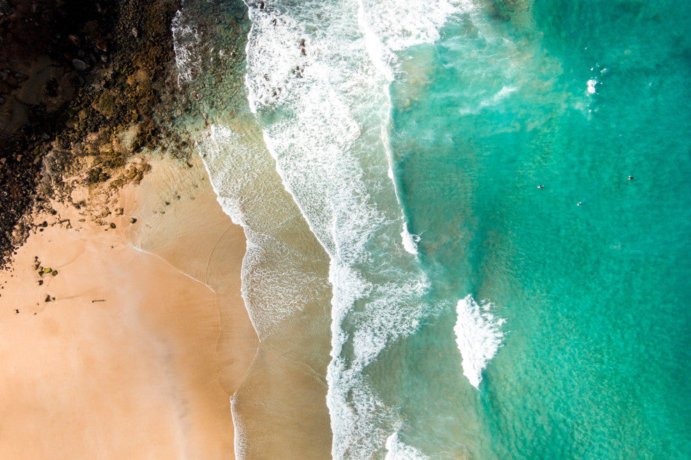 "Aqua Blue Waters" Print on Canvas by Karolis Janulis