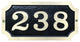 Address Plaque Solid Brass William House Sign, Bold Font