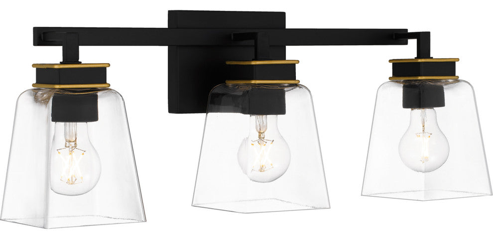 Quoizel ALY8623 Almany 3 Light 23"W Vanity Light - Matte Black