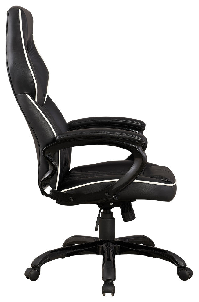 Techni Mobili High Back Executive Sport Race Office Chair. Color: Black