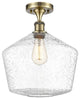 Innovations 516-1C-AB-G654-12-LED 1-Light Semi-Flush Mount, Antique Brass