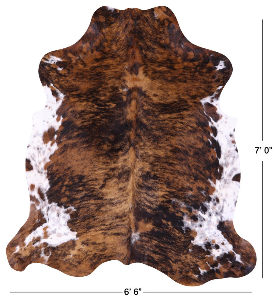 Brindle Natural Cowhide Rug 7' 0" X 6' 6" C2217