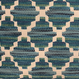 Plutus Blue Zig Zag Cut Diamond Luxury Throw Pillow, 20"x20"