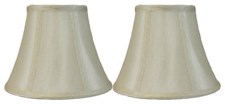 Bell Lamp Shade, 5x9x7", Cream, Set of 2