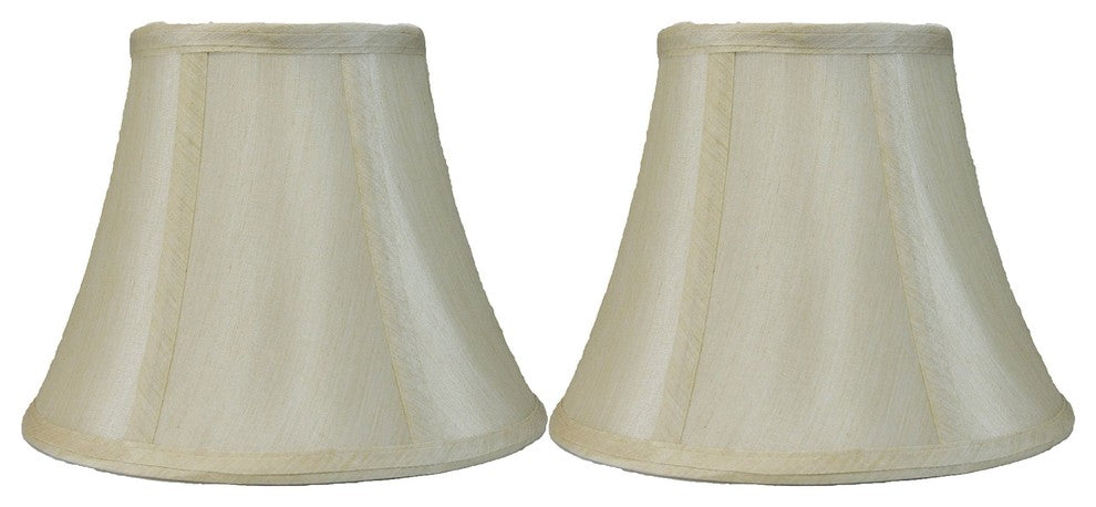 Bell Lamp Shade, 5x9x7", Cream, Set of 2
