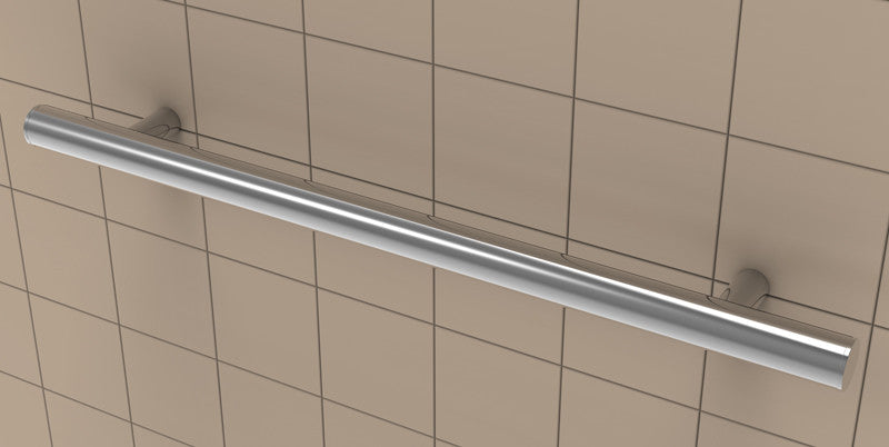 TileWare Victoria Series Straight Grab Bar, Contemporary, Polished Chrome, 18"