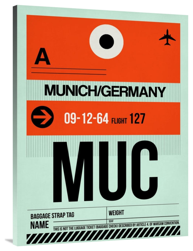 "MUC Munich Luggage Tag 2" Fine Art Print