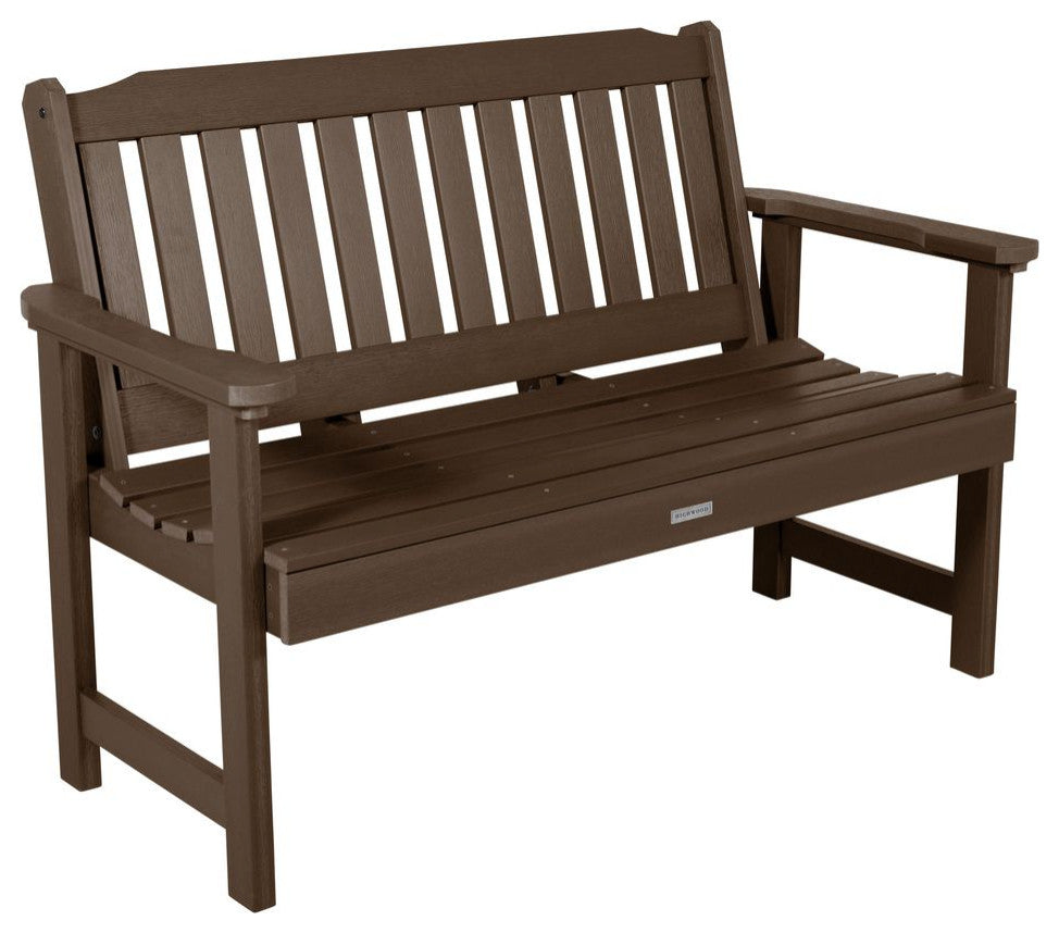 4' Lehigh Bench, Chairs, Conversation Table, 4-Piece Set, Weathered Acorn