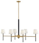 Hinkley Saunders Medium Six Light Linear, Black