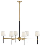 Hinkley Saunders Medium Six Light Linear, Black