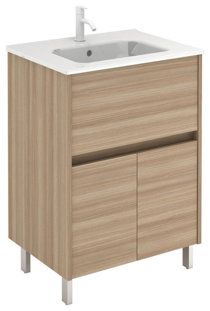 UNIT 24" BAND 1DR-2D Toffee Walnut With Ceramic Top