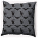 20" x 20" Cats and Bats Indoor/Outdoor Polyester Throw Pillow, Steel Gray