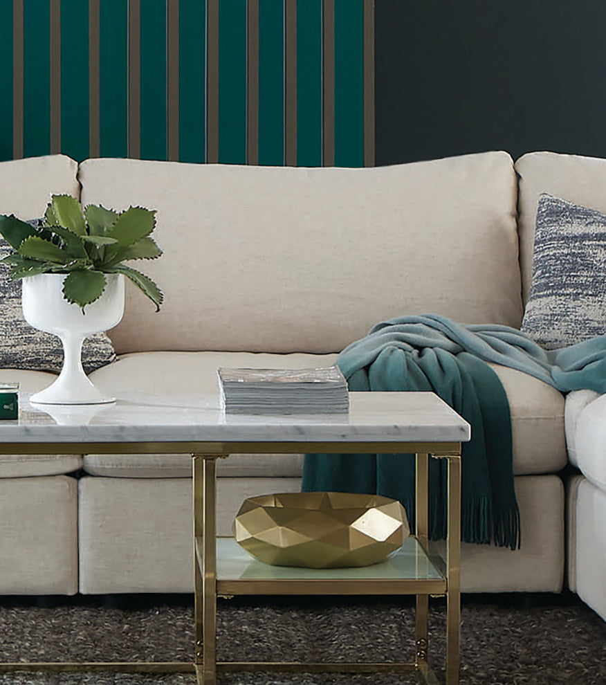 Upholstered Armless Chair, Beige