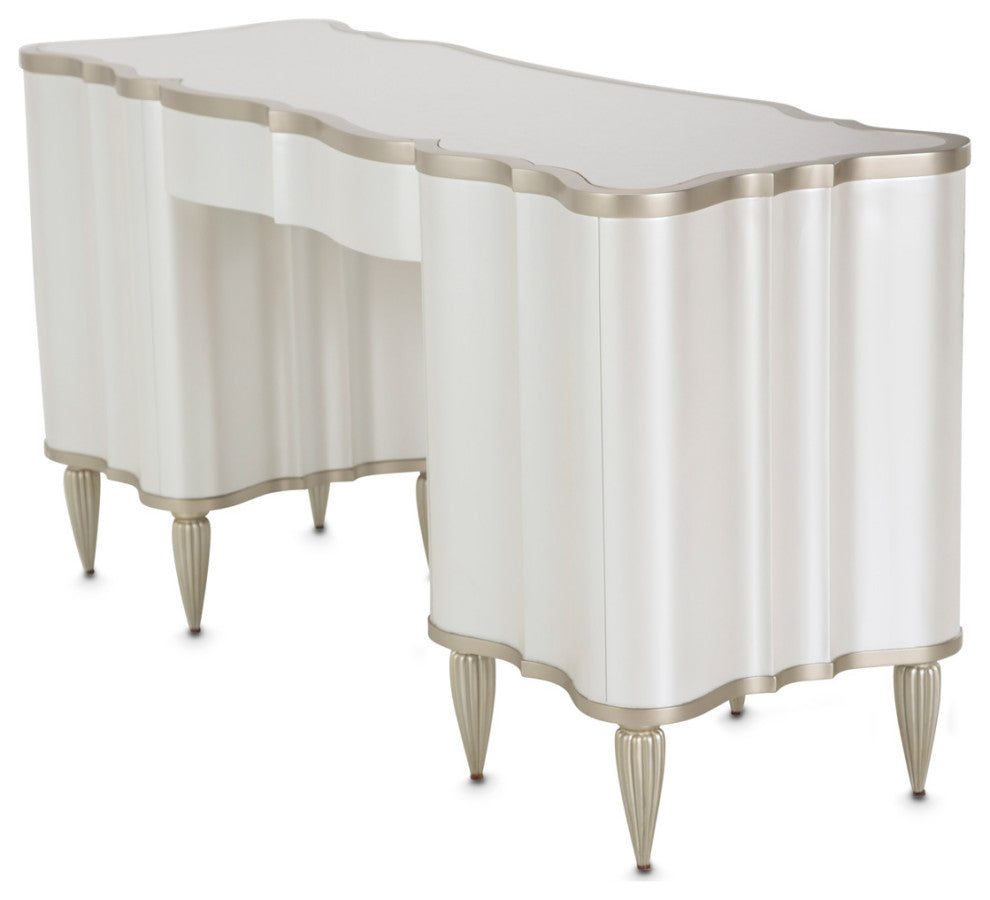 London Place Vanity Desk - Creamy Pearl
