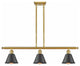 Innovations 516-3I-SG-M8-BK 3-Light Island Light, Satin Gold