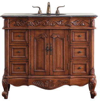 42" Single Bathroom Vanity Set, Teak