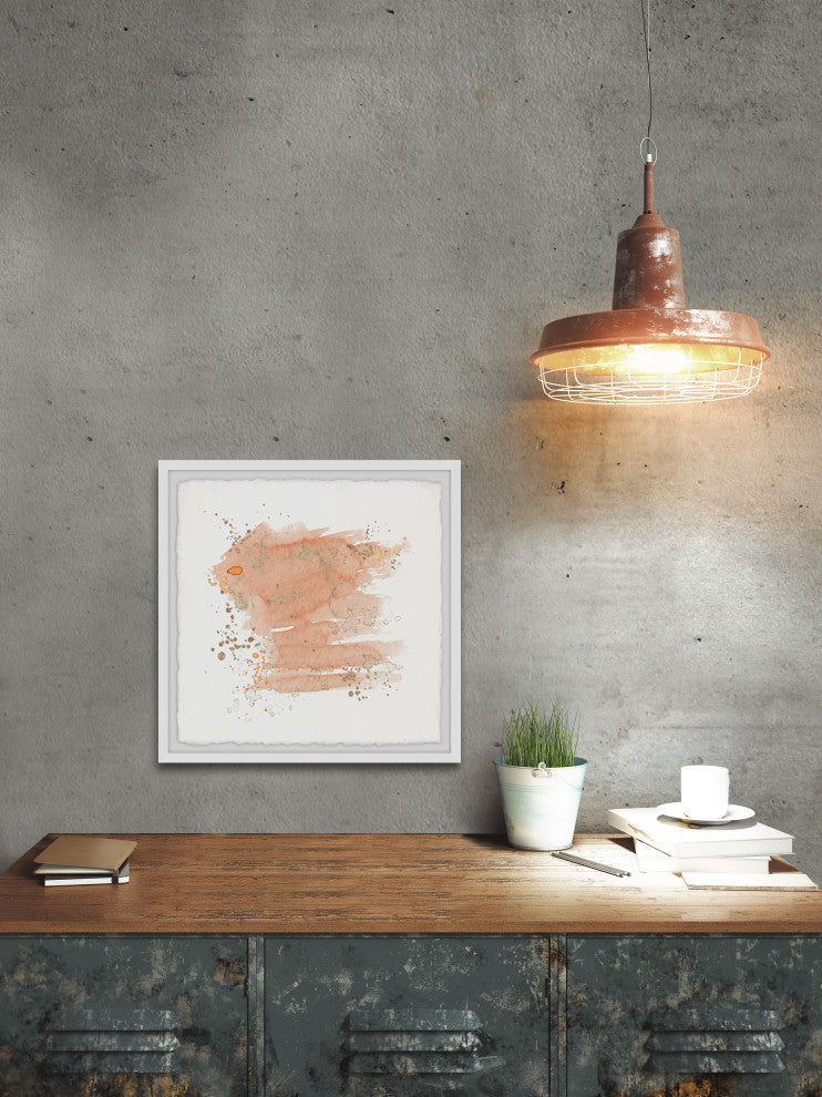 "Invisible Movement" Framed Painting Print, 32x32