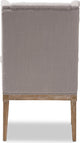 Cedulie French Provincial Beige Fabric Upholstered Whitewashed Oak Lounge Chair