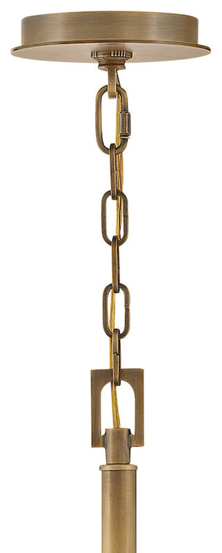 Hinkley Fenwick Medium Chandelier, Heritage Brass